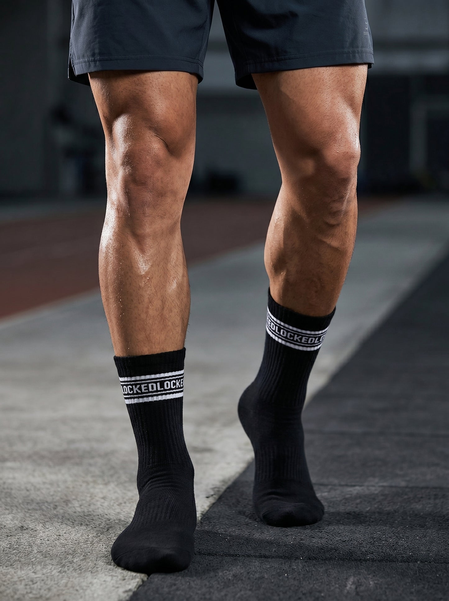 LOCKED Vol. 1 Black Crew Socks