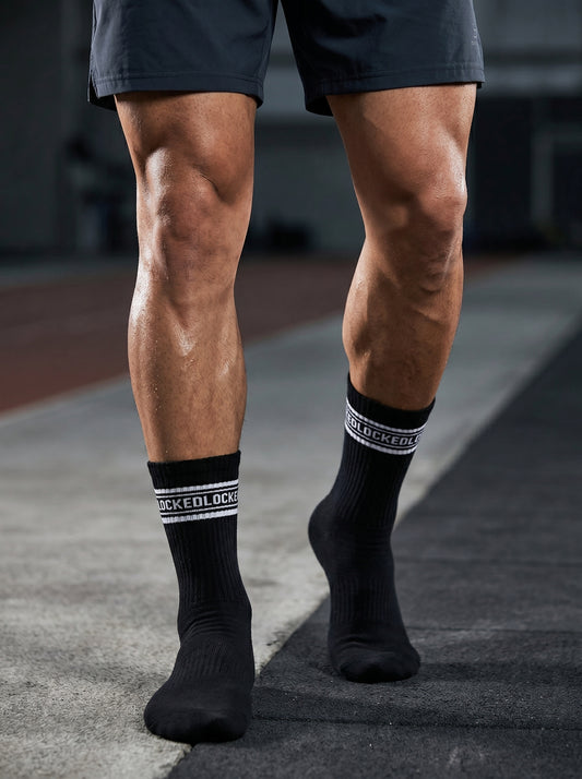 LOCKED Vol. 1 Black Crew Socks