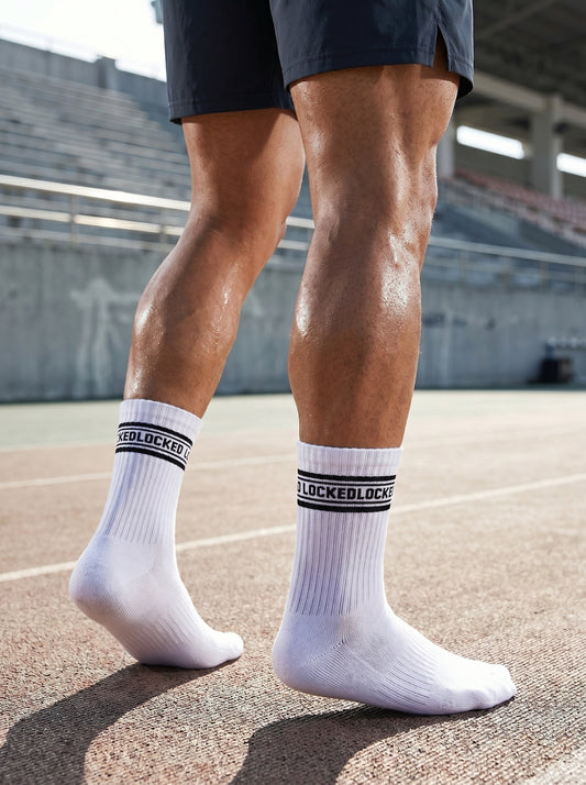 LOCKED Vol. 1 White Crew Socks