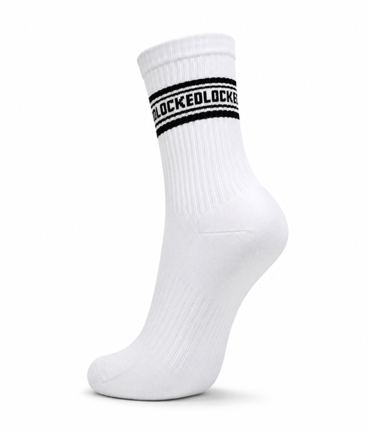 LOCKED Vol. 1 White Crew Socks